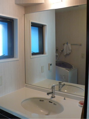 間取り変更でゆったりとした水廻りに